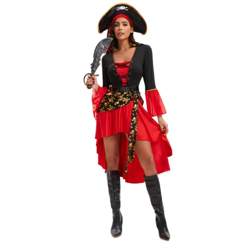 Halloween costumes masquerade pirate cos Captain Jack adult female Caribbean pirate show clothes2